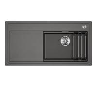 Blanco Etagon XL 6 S - Fregadero de Silgranite, 100x51 cm, con guías, InFino, gris volcánico. 528095