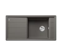 BLANCO FARON XL 6 S, Fregadero de granito de color gris volcánico Silgranit, Tipo de montaje: Montaje desde arriba, reversible, para armarios bajos de 60 cm de ancho, gran lavabo, superficie fácil de
