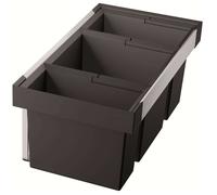 Blanco Contenedor de residuos Flexon II 65 l con compartimentos separados negro-gris 525221