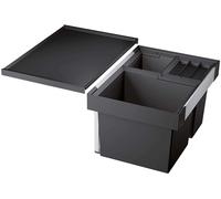 Blanco Cubo de basura extraíble Flexon II – con separación 46 l