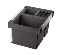 Blanco Flexon II - Cubo de basura extraíble empotrado, con compartimientos separados, capacidad 46 l 526643