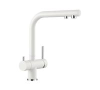 Blanco Grifo de cocina Fontas II caño alto 360° filtración 3 en 1 cromo-blanco 523134