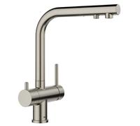 Blanco Fontas S II - Grifo de fregadero con caño extraíble y función de filtrado, platino 527715