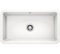 Blanco Villae Farmhouse - Fregadero cerámico, 80x46 cm, blanco brillante 525163