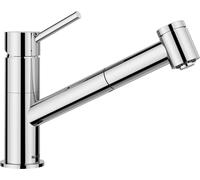 BLANCO Grifo de cocina Kano-S Vario en cromo de alta presión con manguera extraíble, válvula antirretorno, cartucho de cerámica con alcachofa ajustable para un chorro fuerte
