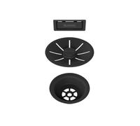 Blanco - Juego de desagüe C-overflow, BlackEdition, negro mat 239975