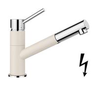 Blanco Kano S - Grifo de fregadero con caño extraíble, blanco suave/cromo 527655