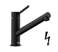 Blanco Kano S - Grifo de fregadero con salida extraíble, negro mate 527653