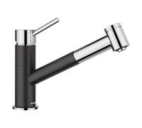 BLANCO Kano-S Vario | Grifo de cocina en antracita/cromo | alta presión | con manguera extraíble | válvula antirretorno | cartucho de cerámica | con alcachofa ajustable para un chorro fuerte