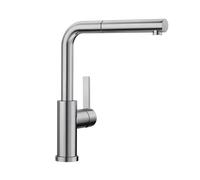 Blanco Grifo de cocina Lanora-S-F 526180 monomando caño alto giratorio 190º extraíble acero inox