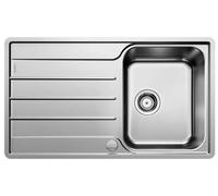 Blanco Lemis 45 - Fregadero, 86x50 cm, con control de desagüe, acero inoxidable cepillado 523031