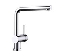 Blanco - Grifo de cocina de pie Linus-F 514025 - Cromo, plegable bajo ventana, alta presión