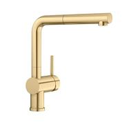 Blanco Grifo de cocina monomando Linus-S caño alto giratorio 140º salida extraíble PVD Gold 526684