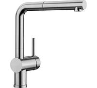 Blanco Grifo de cocina Linus-S 517184 Monomando caño extraíble 140º Acero inoxidable cepillado