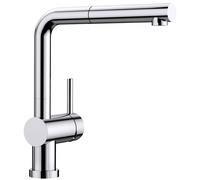 Blanco Grifo de cocina Linus-S-F Monomando extraíble y abatible, caño giratorio 140º Cromo 514023