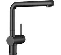 Blanco Grifo de cocina Linus-S Monomando caño alto giratorio 140º extraíble Negro mate 525807