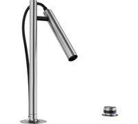 Blanco Luneoo S - Mezclador electrónico de fregadero con brazo flexible y rociador, alimentación de red, acero 527972