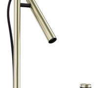 Blanco Luneoo S - Grifo electrónico para fregadero con brazo flexible y ducha, alimentación de red, dorado satinado 527974
