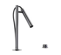 Blanco Luneoo S - Grifo electrónico para fregadero con brazo flexible y ducha, alimentación de red, acero oscuro 527975