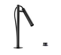 Blanco Luneoo S - Grifo electrónico para fregadero con brazo flexible y ducha, alimentación de red, negro mate 527973