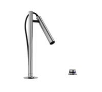 Blanco Luneoo S - Mezclador electrónico de fregadero con brazo flexible y rociador, alimentación de red, acero 527972
