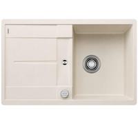 BLANCO METRA 45 S-F - Fregadero de granito de color blanco de SILGRANIT, tipo de montaje: empotrable, reversible, para armarios inferiores de 45 cm de ancho, lavabo grande, superficie fácil de limpiar