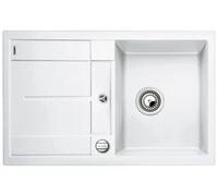 BLANCO METRA 45 S-F: Fregadero encastrado / Material: SILGRANIT / Color: Blanco / Reversible / Con sistema de desagüe oculto - Incluye 5 años de garantía