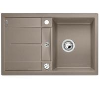 BLANCO METRA 45 S - Fregadero Rectangular de Granito para Armarios Bajos de 45 cm de Ancho - Con Escurridor Integrado - Acabado SILGRANIT - Marrón - 517345