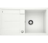 BLANCO METRA 5 S, lavabo de encimera, Silgranit, blanco, de doble seno, 50 cm, Alemania
