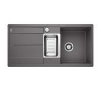 Blanco Metra 6 - Fregadero de Silgranite, 99x49 cm, con control de desagüe y accesorios, roca gris 519118