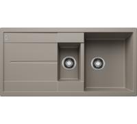 Blanco METRA 6 S - Fregadero 1 1/2 Cubeta Sobre Encimera Mueble de 60 Cm Tartufo