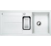 BLANCO METRA 6 S, Lavabo de encimera, rectangular, acero inoxidable, blanco, 2 cubetas, rectangular