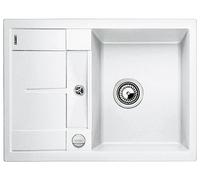 Blanco Metra S Compact PuraDur II Silgranit - Fregaderos de cocina de un seno, 45 cm, color blanco