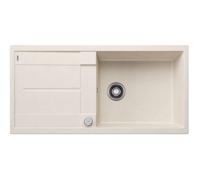 Blanco Metra XL 6 - Fregadero de silgranite, 100x50 cm, con control de desagüe, blanco suave 527123