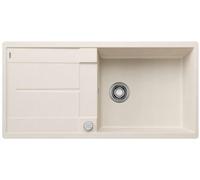 BLANCO Metra XL 6 S-F | Silgranit Softweiß | Tipo de montaje: superficie a ras | reversible | con desagüe | armario bajo 60 | gran lavabo | superficie fácil de limpiar