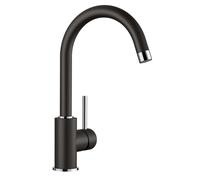 Blanco Mida grifo de cocina de pie negro 526145