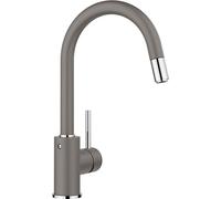 Blanco Grifo de fregadero Mida S – caño extraíble gris/cromo