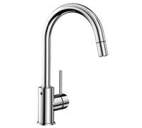Blanco Grifo de cocina Mida-S de pie cromo con caño extraíble 521454