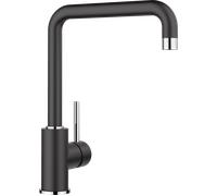 Blanco Mili grifo de cocina de pie negro 526159