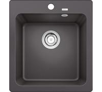 Blanco - Fregadero de granito Naya 45 - 51x46,5 cm - Gris/Grafito/Ónix - 525223