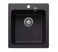 Blanco Naya 45 - Fregadero Silgranite, 51x47 cm, negro 526572