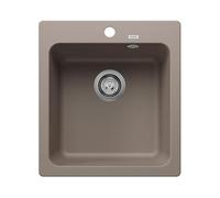 BLANCO NAYA 45 Silgranit tartufo | Tipo de montaje: instalación desde arriba | sin mando a distancia de desagüe | Armario bajo 45 | Gran volumen de la piscina para un uso óptimo | Superficie fácil de