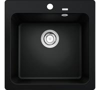 Blanco Naya 5 fregadero de granito 51.5x51 cm negro 526578