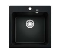 Blanco Naya 5 - Fregadero de silgranite, 52x51 cm, negro 526578
