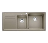 Blanco Naya 8 - Fregadero de Silgranito, 116x50 cm, tartufo 525785