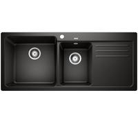 Blanco Naya 8 S fregadero de granito 116x50 cm negro 525945