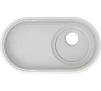 Blanco Oovalon fregadero de granito 75.6x43 cm blanco 527990