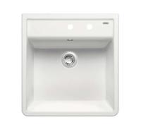 Blanco Panor 60 - Fregadero cerámico, 60x63 cm, 2 orificios, blanco brillante 514501