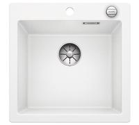 Blanco Fregadero de granito Pleon 5 51,5x51 cm con control de desagüe InFino blanco 523680