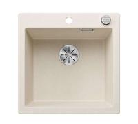 Blanco Pleon 5 - Fregadero de silgranite, 52x51 cm, con control de desagüe, InFino, blanco suave 527134